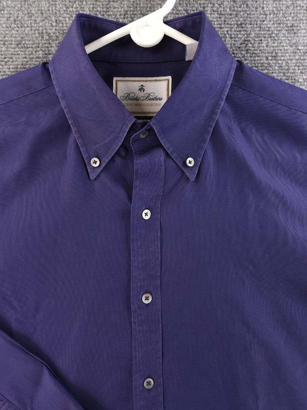 Brooks Brothers Button-Down 16 33 Regent Thomas Mason Purple Shirt Long Sleeve